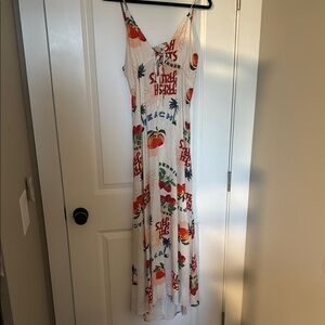 Tropical Print Maxi Dress
